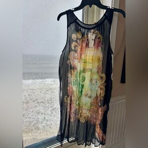 Anthropologie Multicolor Sheer Floral Dress